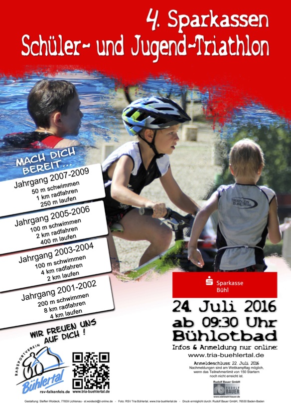 Ergebnisse 4. Sparkasse Schüler- und Jugend-Triathlon 2016