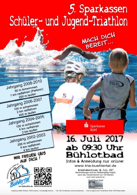Ergebnisse und Urkunden 5. Sparkasse Schüler- und Jugend-Triathlon 2017